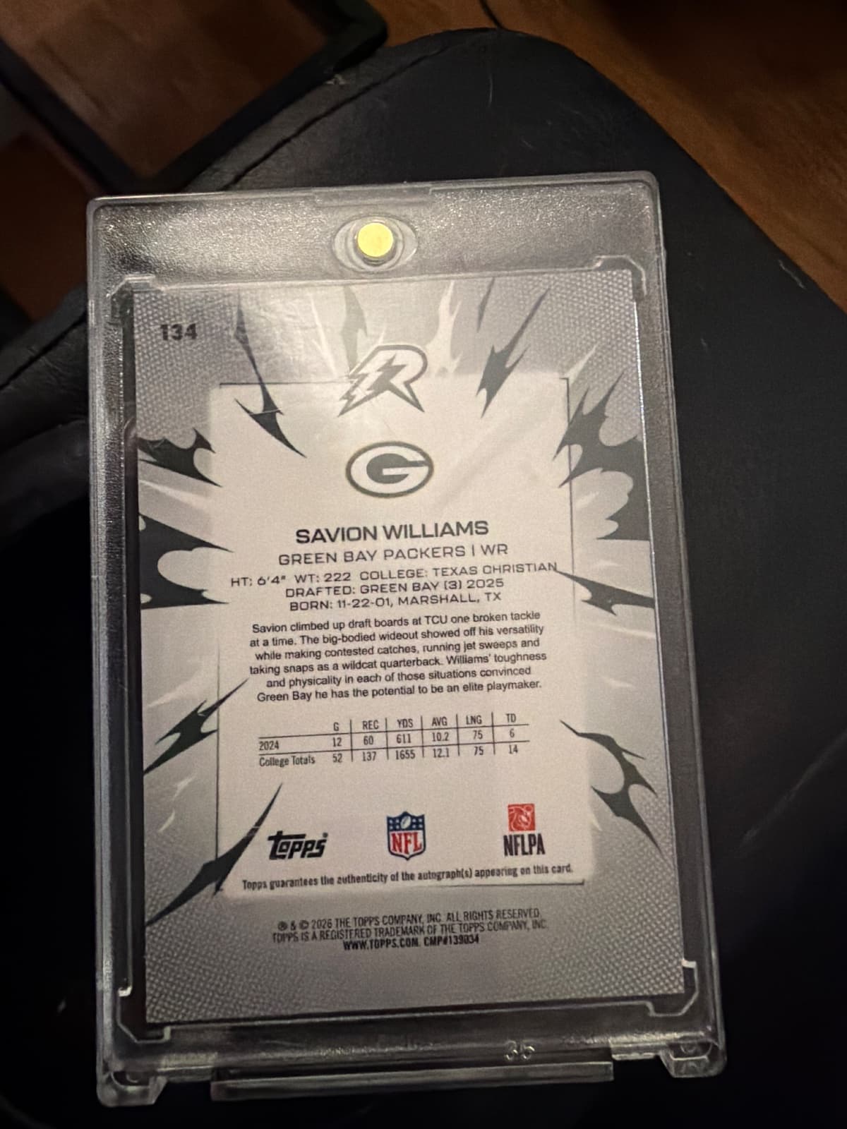 Savion Williams back