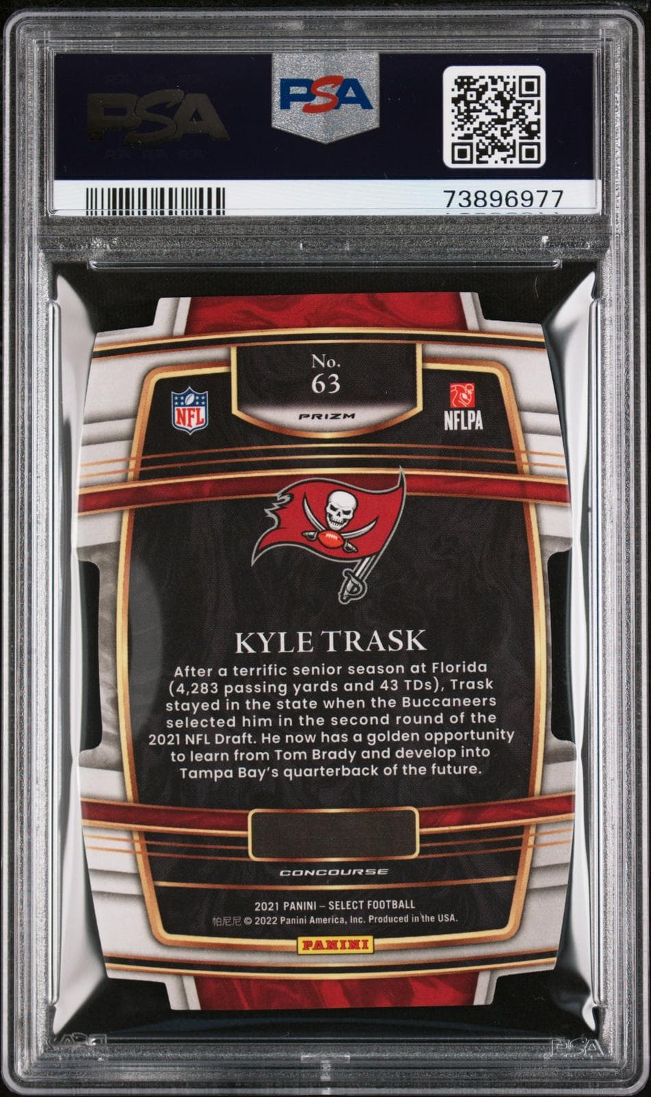 Kyle Trask grading label