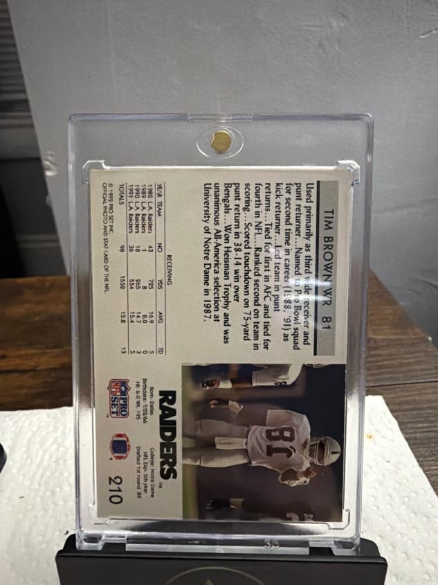 Tim Brown back