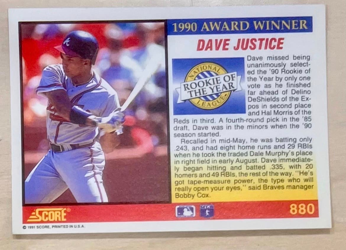 Dave Justice back