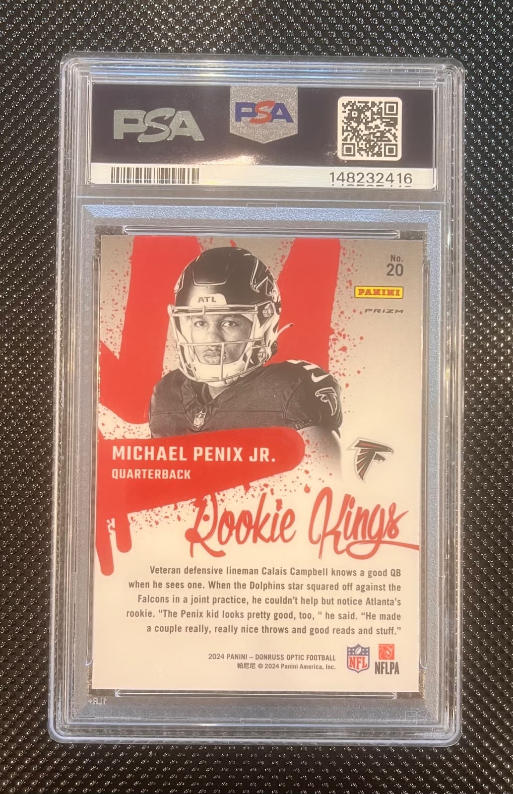 Michael Penix Jr. grading label