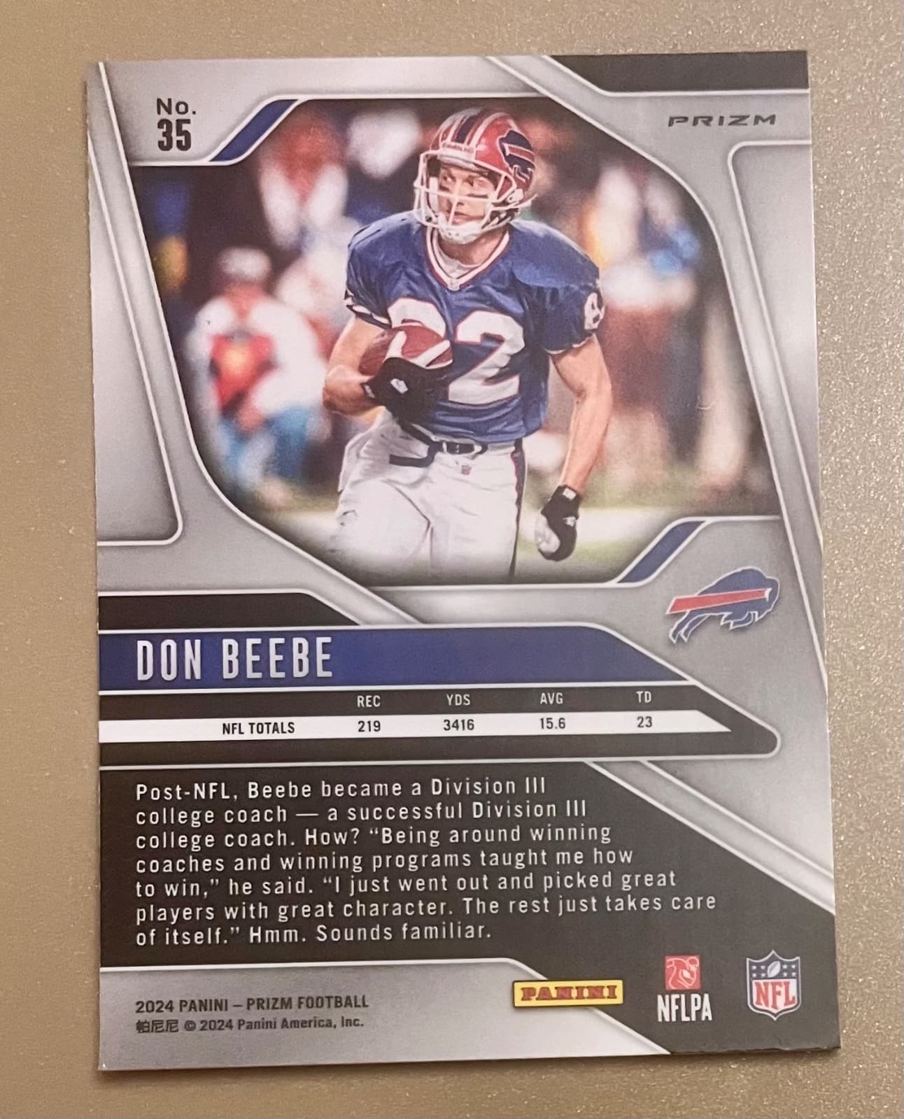 Don Beebe back